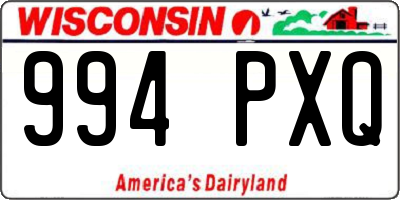 WI license plate 994PXQ