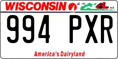 WI license plate 994PXR
