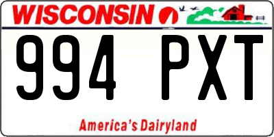 WI license plate 994PXT