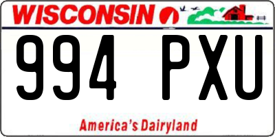 WI license plate 994PXU