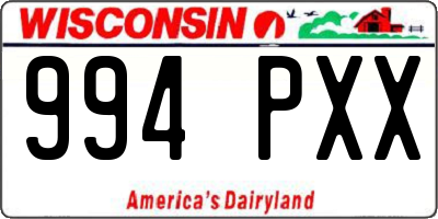 WI license plate 994PXX