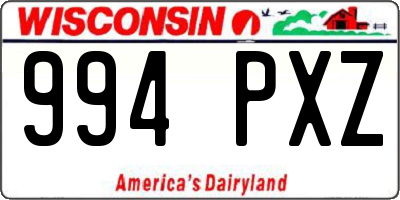 WI license plate 994PXZ
