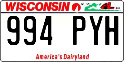 WI license plate 994PYH