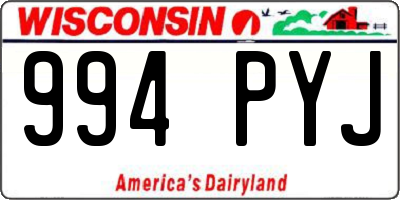 WI license plate 994PYJ