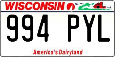 WI license plate 994PYL