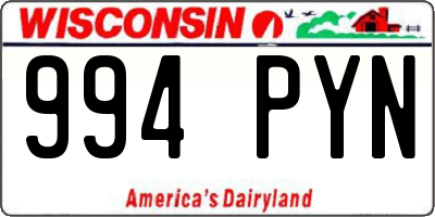 WI license plate 994PYN