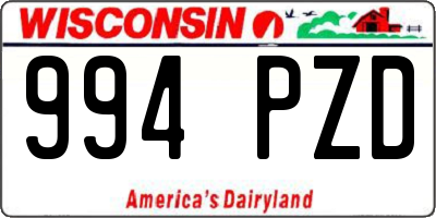 WI license plate 994PZD