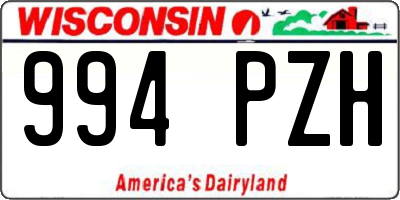 WI license plate 994PZH