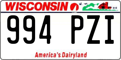 WI license plate 994PZI