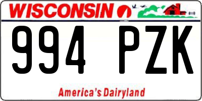 WI license plate 994PZK