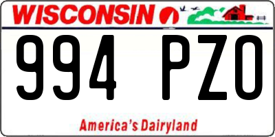 WI license plate 994PZO