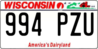 WI license plate 994PZU