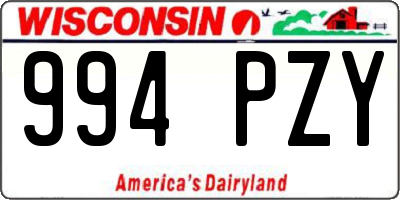 WI license plate 994PZY