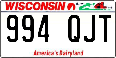 WI license plate 994QJT