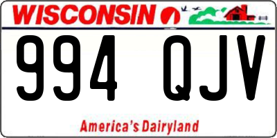 WI license plate 994QJV