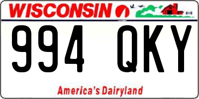 WI license plate 994QKY