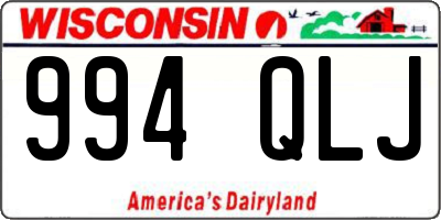 WI license plate 994QLJ