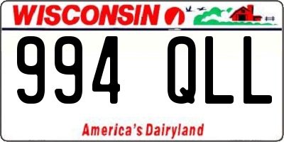 WI license plate 994QLL