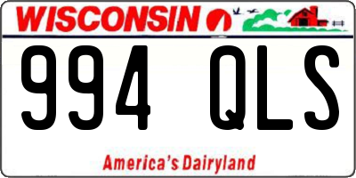 WI license plate 994QLS