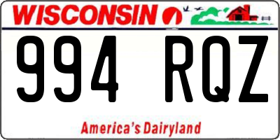 WI license plate 994RQZ