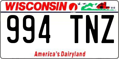 WI license plate 994TNZ