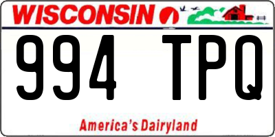 WI license plate 994TPQ