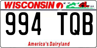 WI license plate 994TQB