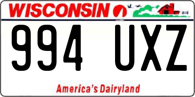 WI license plate 994UXZ