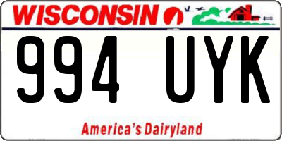 WI license plate 994UYK