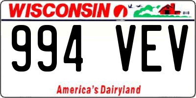 WI license plate 994VEV