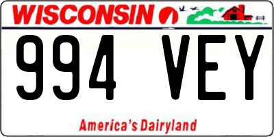 WI license plate 994VEY