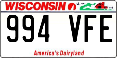 WI license plate 994VFE