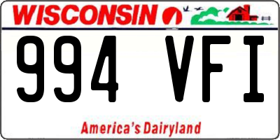 WI license plate 994VFI