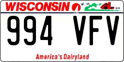 WI license plate 994VFV