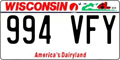 WI license plate 994VFY