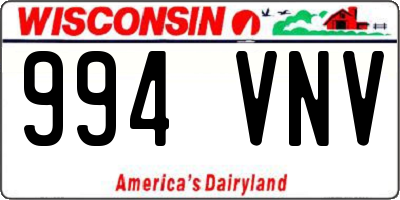 WI license plate 994VNV