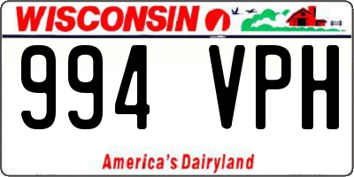 WI license plate 994VPH
