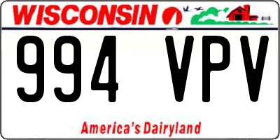 WI license plate 994VPV