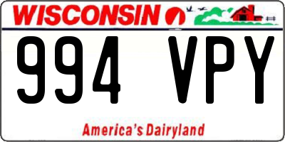 WI license plate 994VPY