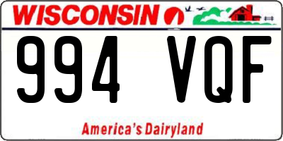 WI license plate 994VQF
