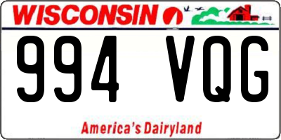 WI license plate 994VQG