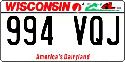 WI license plate 994VQJ