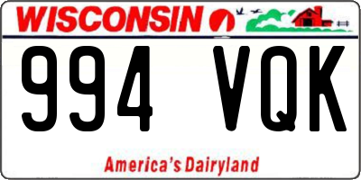 WI license plate 994VQK