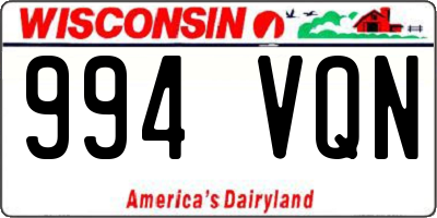 WI license plate 994VQN