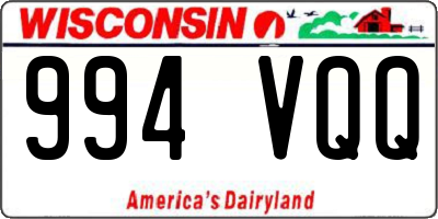 WI license plate 994VQQ
