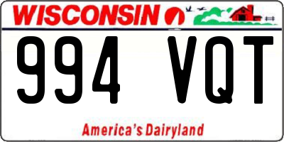 WI license plate 994VQT
