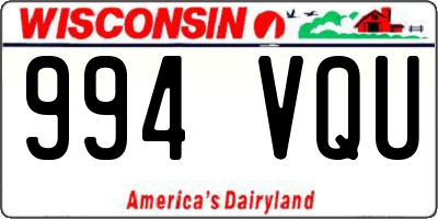 WI license plate 994VQU