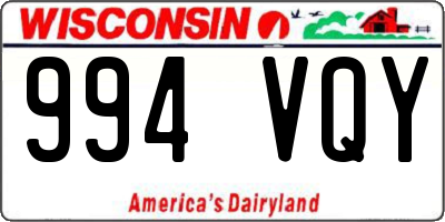 WI license plate 994VQY