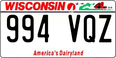 WI license plate 994VQZ