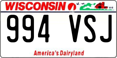 WI license plate 994VSJ